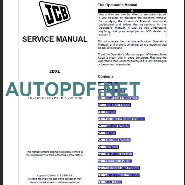 2DXL SERVICE MANUAL