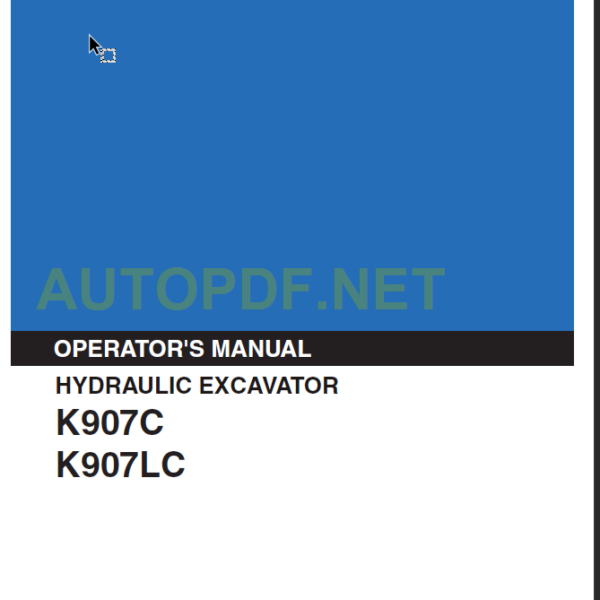 K907C-K907LC OPERATOR'S MANUAL