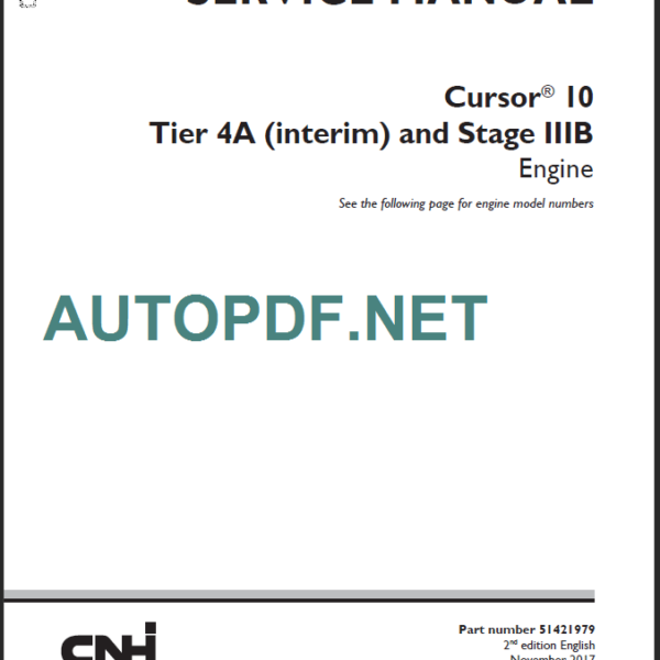 CNH CURSOR10 TIER4A SERVICE MANUAL