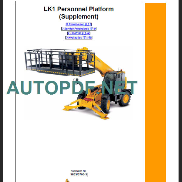 LK1 PERSONNEL PLATFORM SERVICE MANUAL