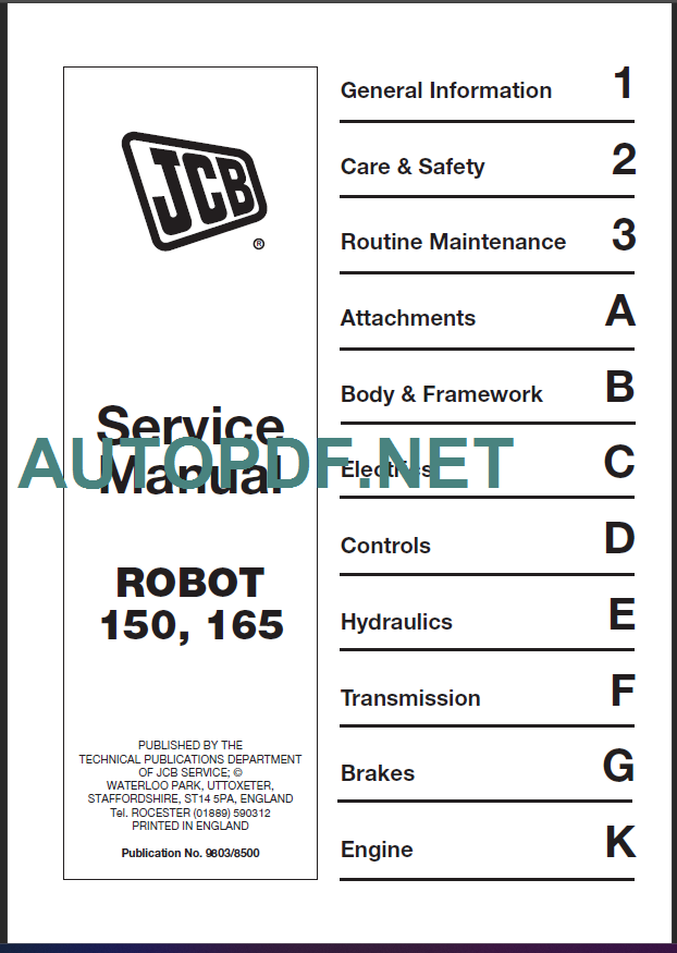 ROBOT 150-165 SERVICE MANUAL