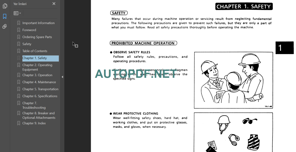 SK210-SK250-SK210-8 OPERATORS MANUAL