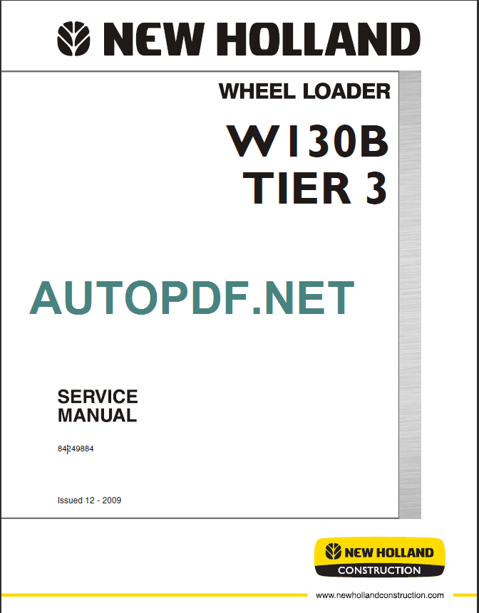 W130B TIER3 SERIVCE MANUAL