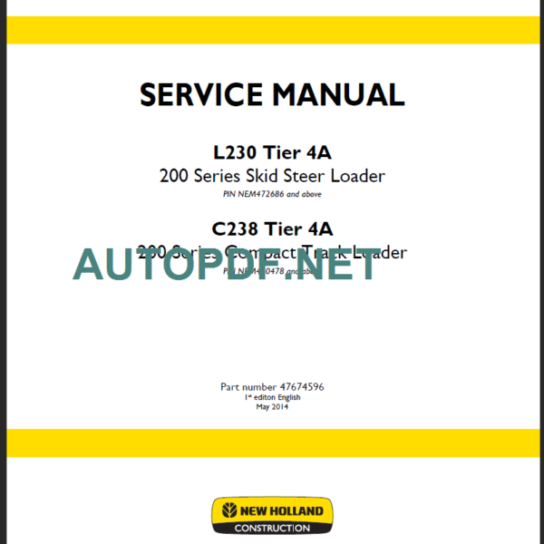 L230-L238 TIER4A SERVICE MANUAL