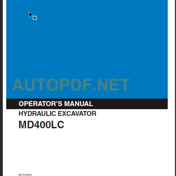 MD400LC OPERATORS MANUAL