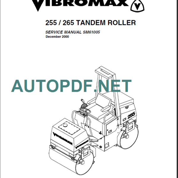 255-265 TANDEM ROLLER SERVICE MANUAL