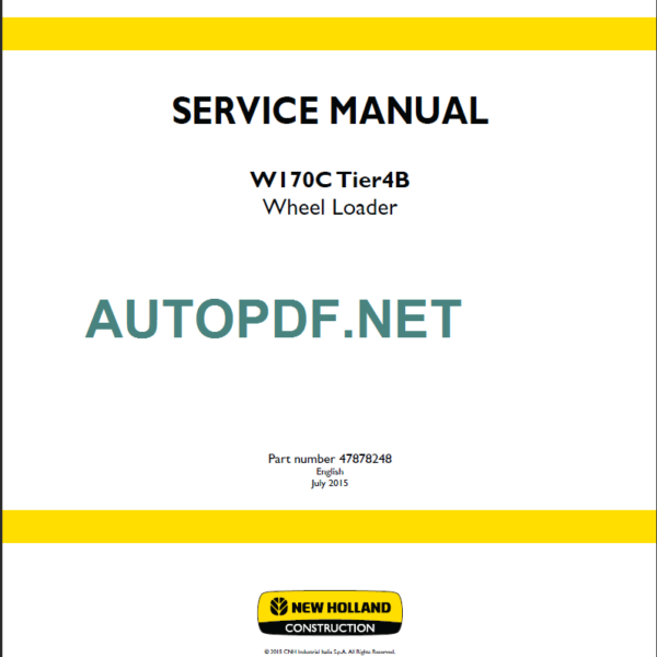 W170C TIER4B SERIVCE MANUAL