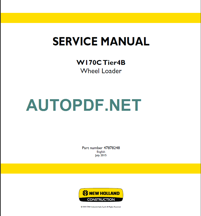 W170C TIER4B SERIVCE MANUAL