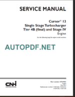 CNH CURSOR 13 TIER4B SERVICE MANUAL