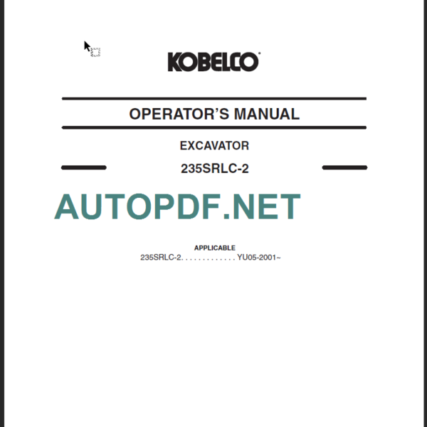 235SRLC-2 OPERATOR'S MANUAL