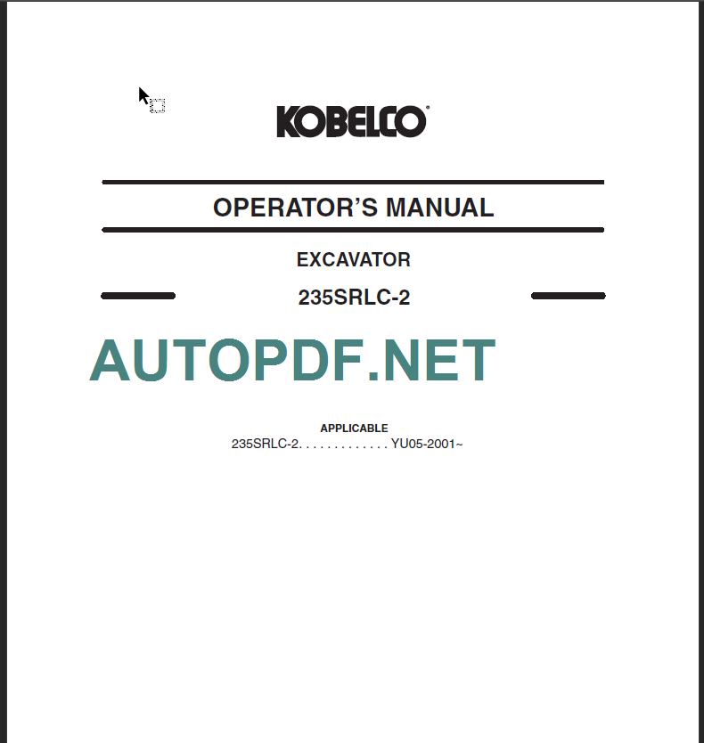 235SRLC-2 OPERATOR'S MANUAL