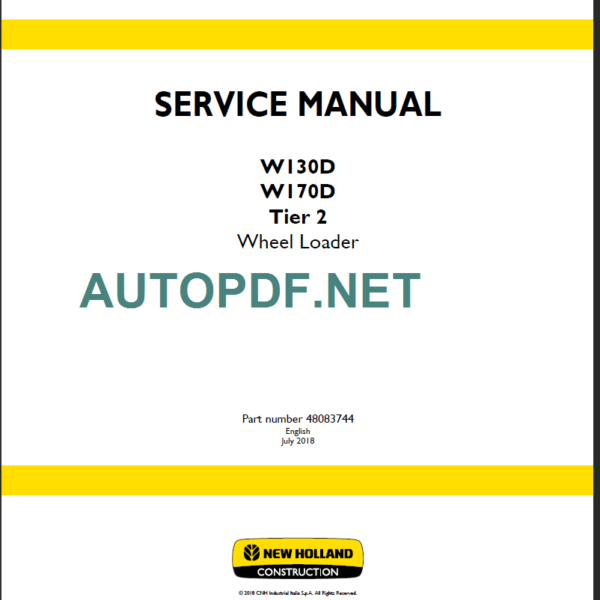 W130D-W170D TIER2 SERVICE MANUAL