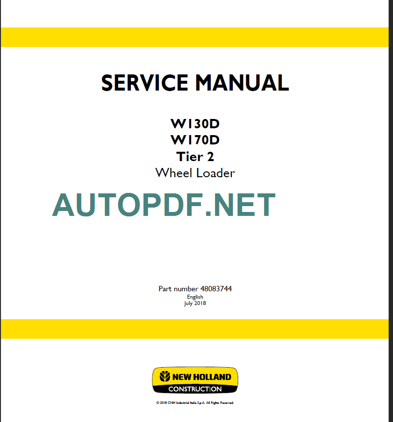 W130D-W170D TIER2 SERVICE MANUAL