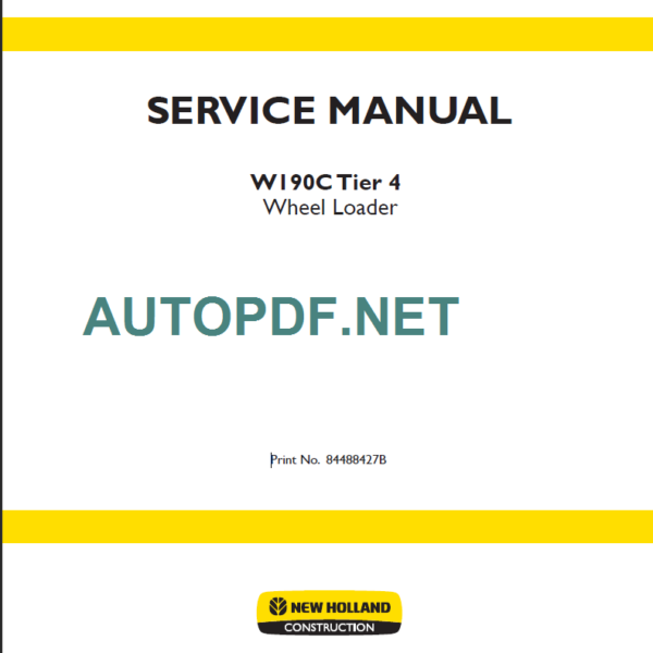 W190C TIER4 SERIVCE MANUAL