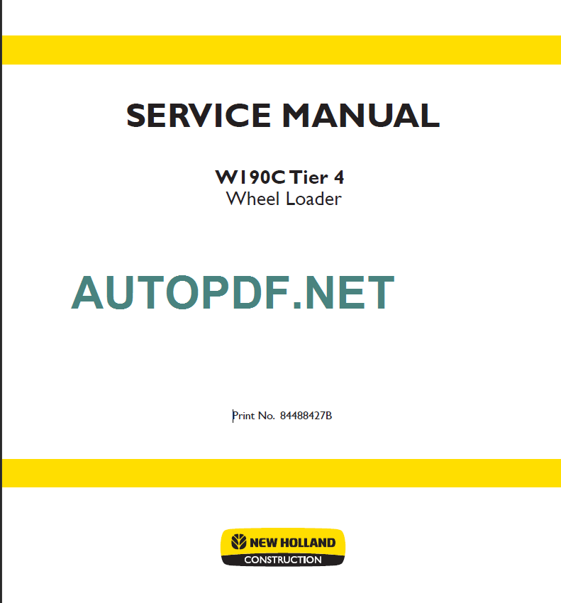 W190C TIER4 SERIVCE MANUAL