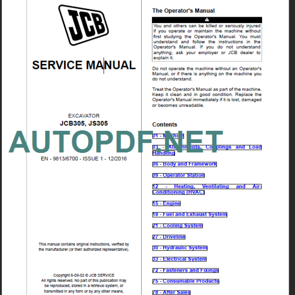 305-JS305 SERVICE MANUAL