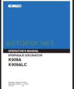 K909A-K909ALC OPERATORS MANUAL