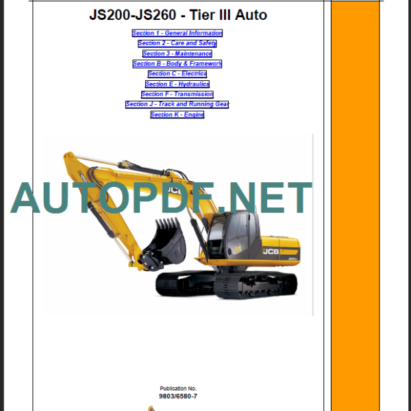 JS200-JS250 TIER3 SERVICE MANUAL