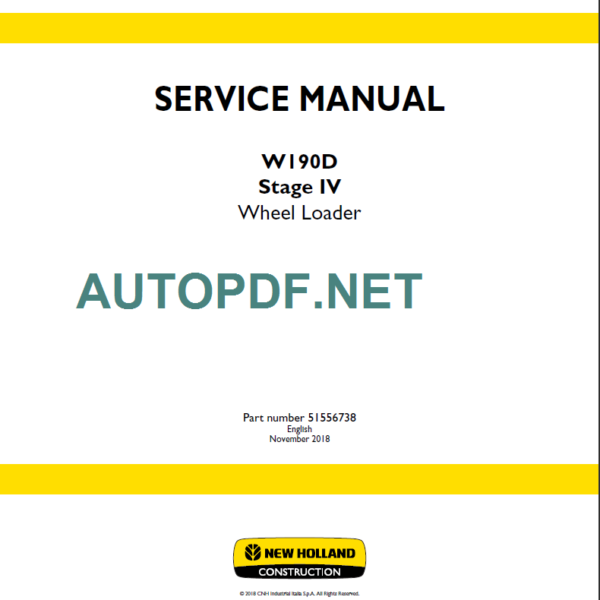 W190D STAGE 4 SERIVCE MANUAL 2018