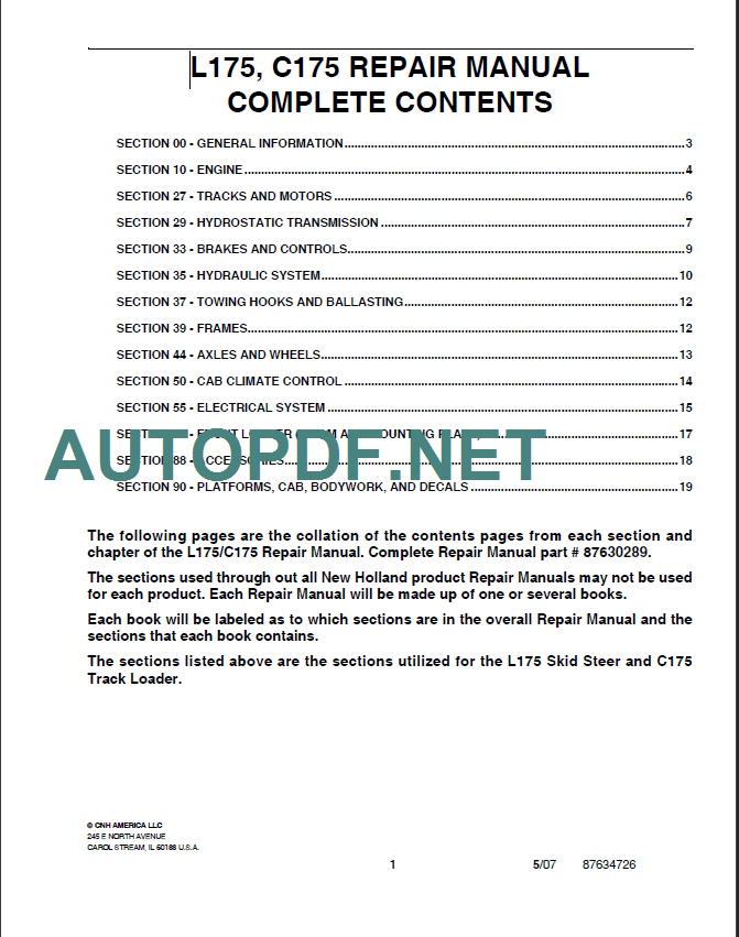 L175-C175 REPAIR MANUAL