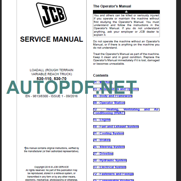 530-110 530-70 SERVICE MANUAL