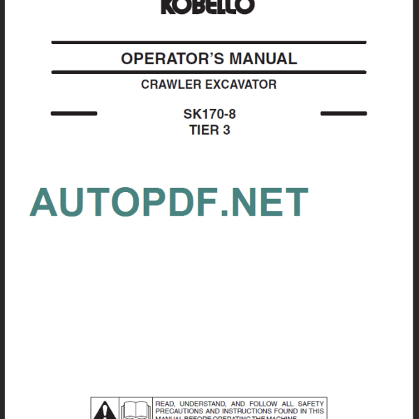 SK170-8 TIER3 OPERATOR’S MANUAL