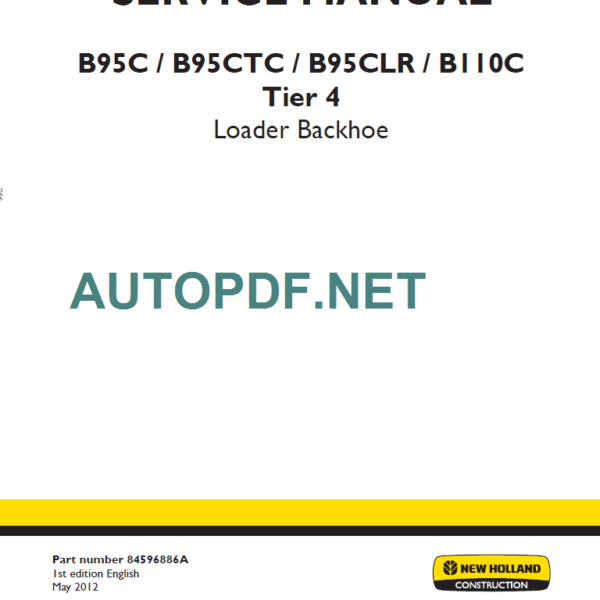 B95C-B95CTC-B95 CLR-B110C TIER4 SERVICE MANUAL