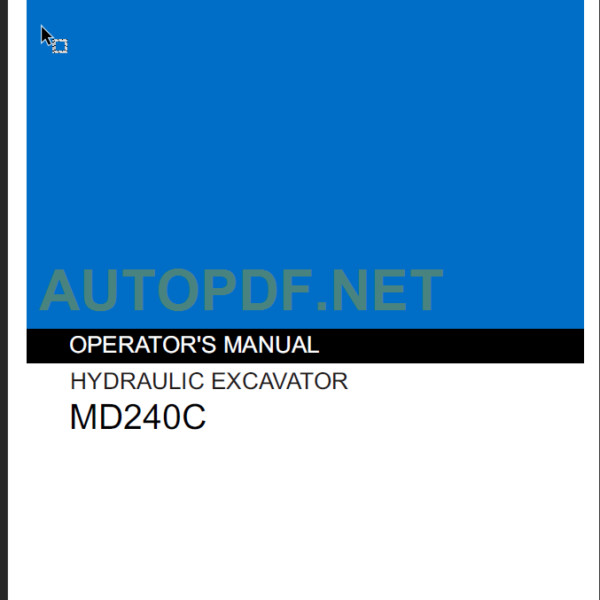 MD240C OPERATORS MANUAL