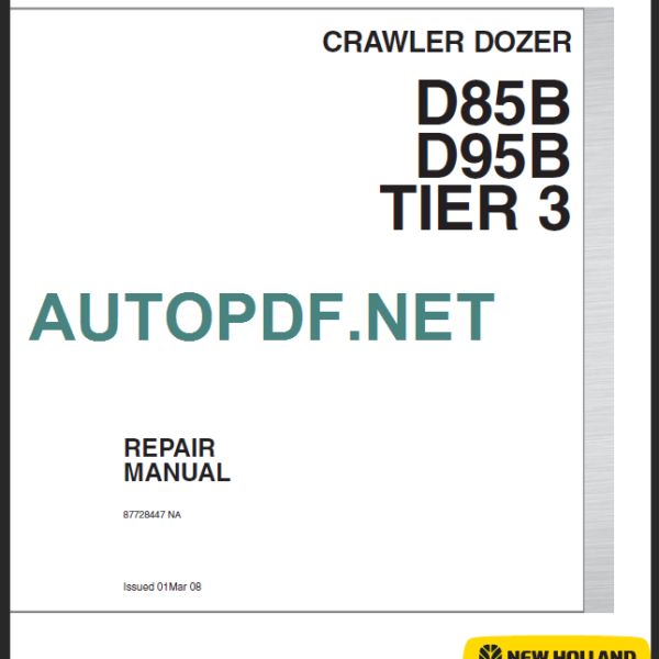 D85B-D95B TIER3 REPAIR MANUAL