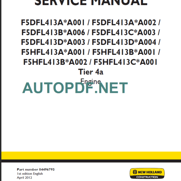 F5DFL413 A-B-C-D TIER4A SERVICE MANUAL