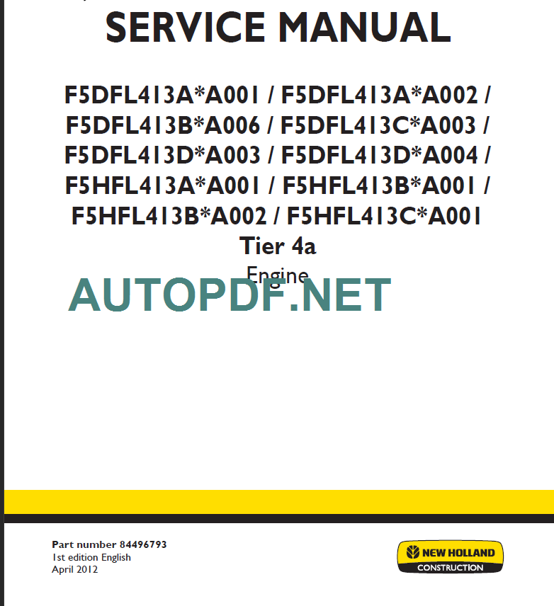 F5DFL413 A-B-C-D TIER4A SERVICE MANUAL