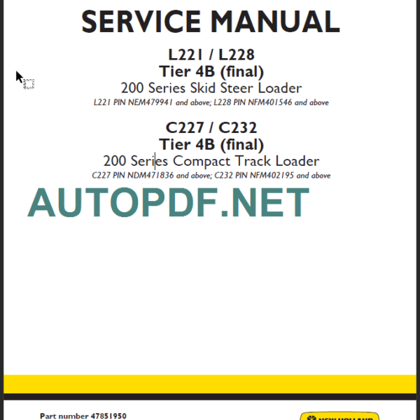 L221-L228-C227-C232 TIER4B SERVICE MANUAL