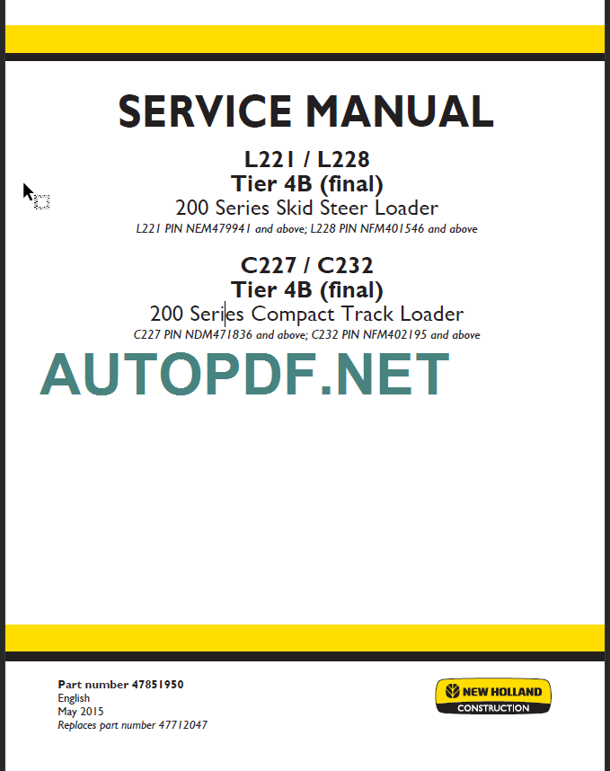 L221-L228-C227-C232 TIER4B SERVICE MANUAL