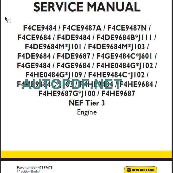 F4CE94 84-87A-87N-F4CE9484 NEF SERVICE MANUAL