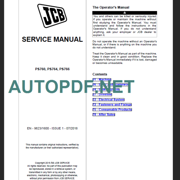 PS760-PS764-PS766 SERVICE MANUAL