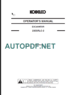 SK235SRLC-2 OPERATOR'S MANUAL