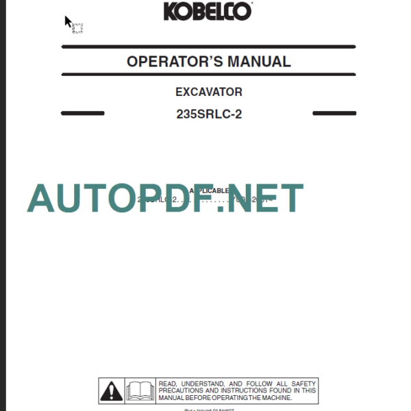 SK235SRLC-2 OPERATOR'S MANUAL