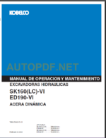 SK160LC-VI-ED190-VI MANUAL DE OPERACION