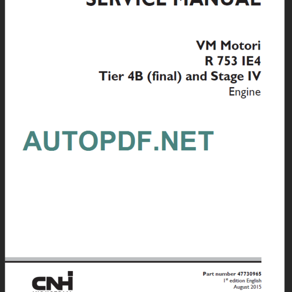 CNH R 753 SERVICE MANUAL