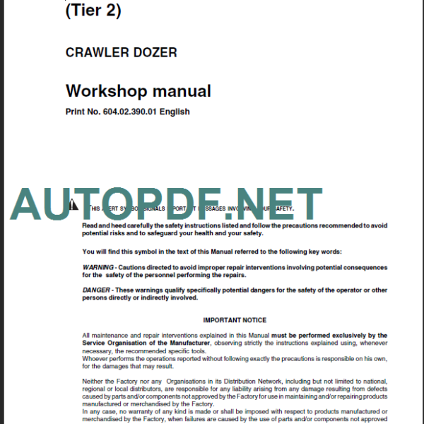 D180 TIER2 WORKSHOP MANUAL