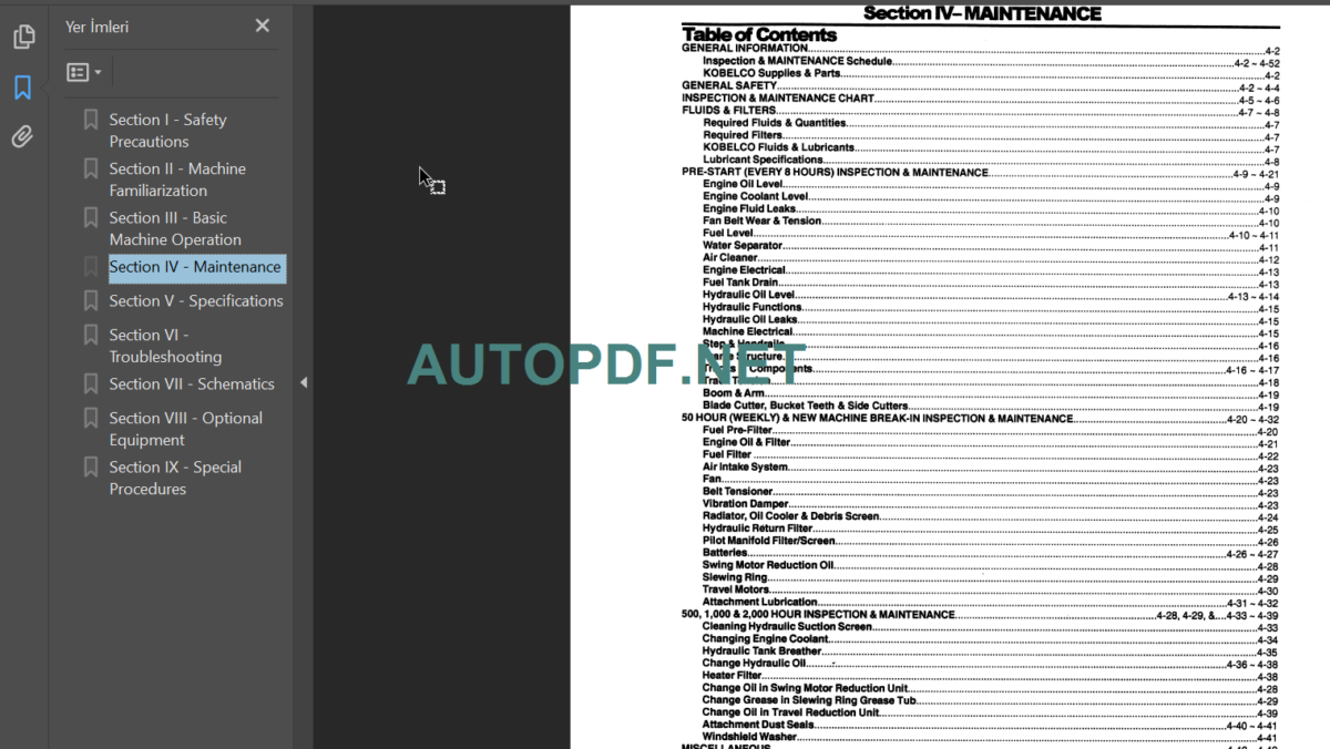 SK115DZ MARK IV OPERATOR'S MANUAL