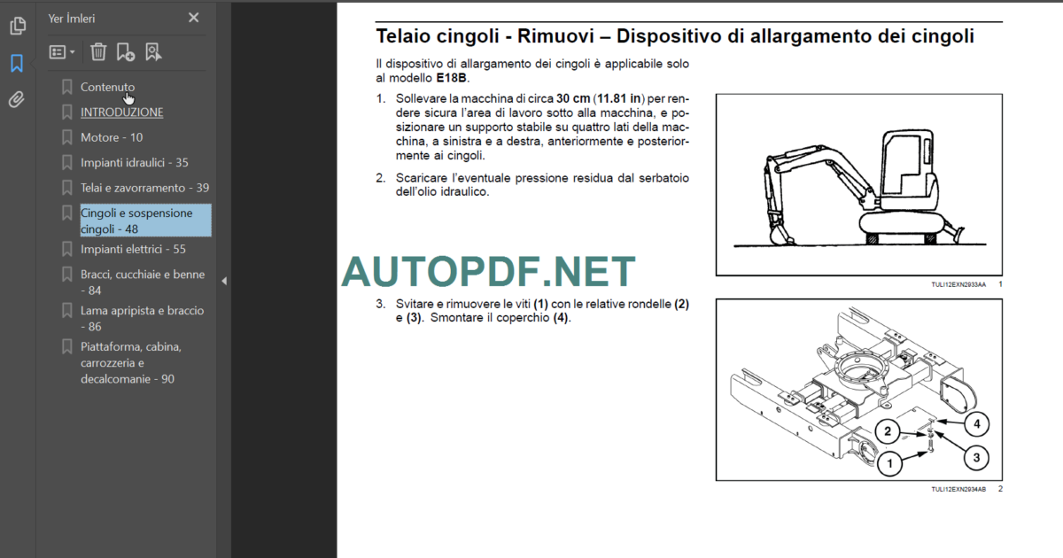 E17B-E18B MANUALE D’OFFICINA