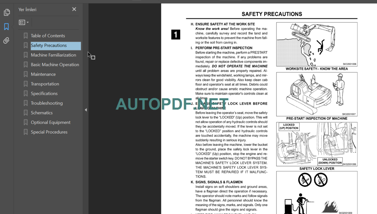 SK160-ED190-VI DYNAMIC ACERA OPERATORS MANUAL