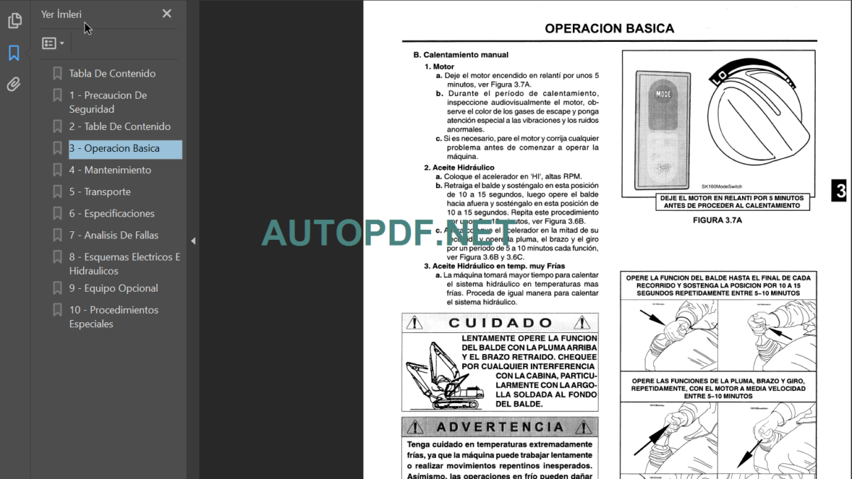 SK160LC-VI-ED190-VI MANUAL DE OPERACION