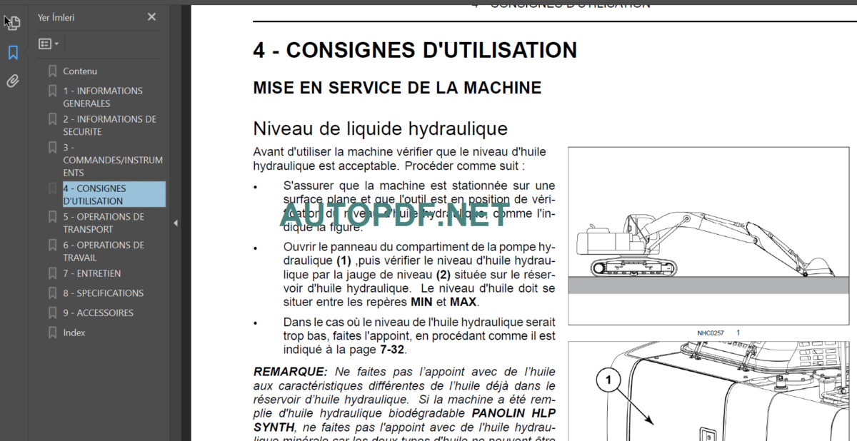 SK210-9 Niveau 4 MANUEL DE L’OPÉRATEUR