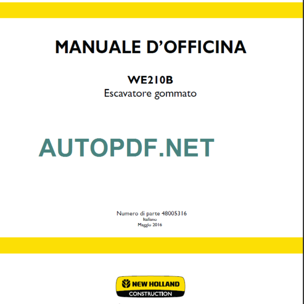 WE210B MANUALE D’OFFICINA