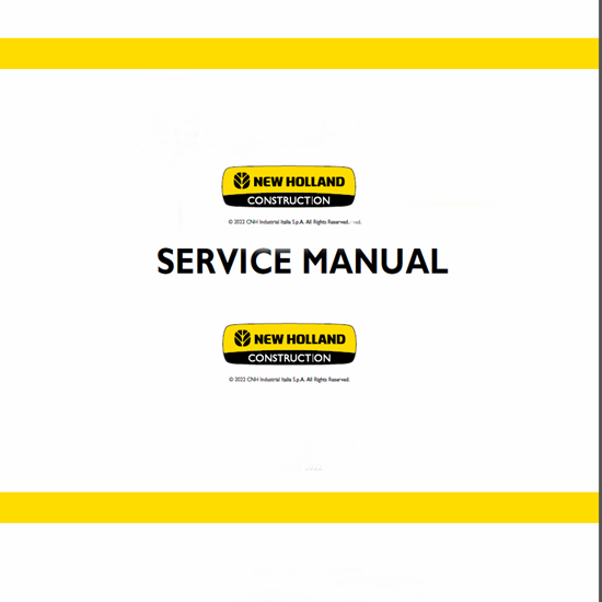 New Holland Excavator Service, Repair, Workshop Manual