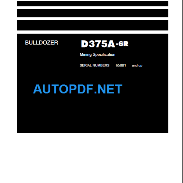 D375A-6R Field Assembly Instruction (65001 and up)