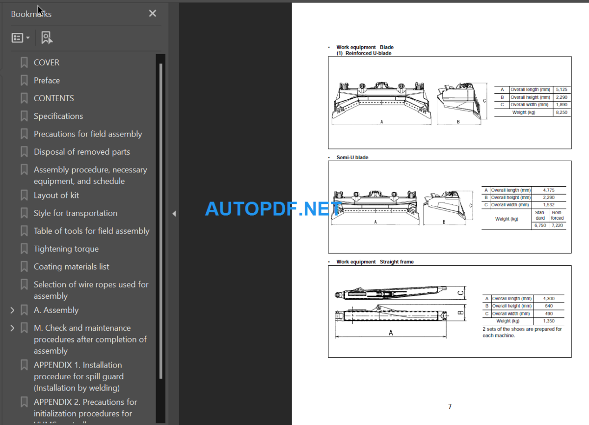 D375A-6 Field Assembly Instruction (60001 and up)