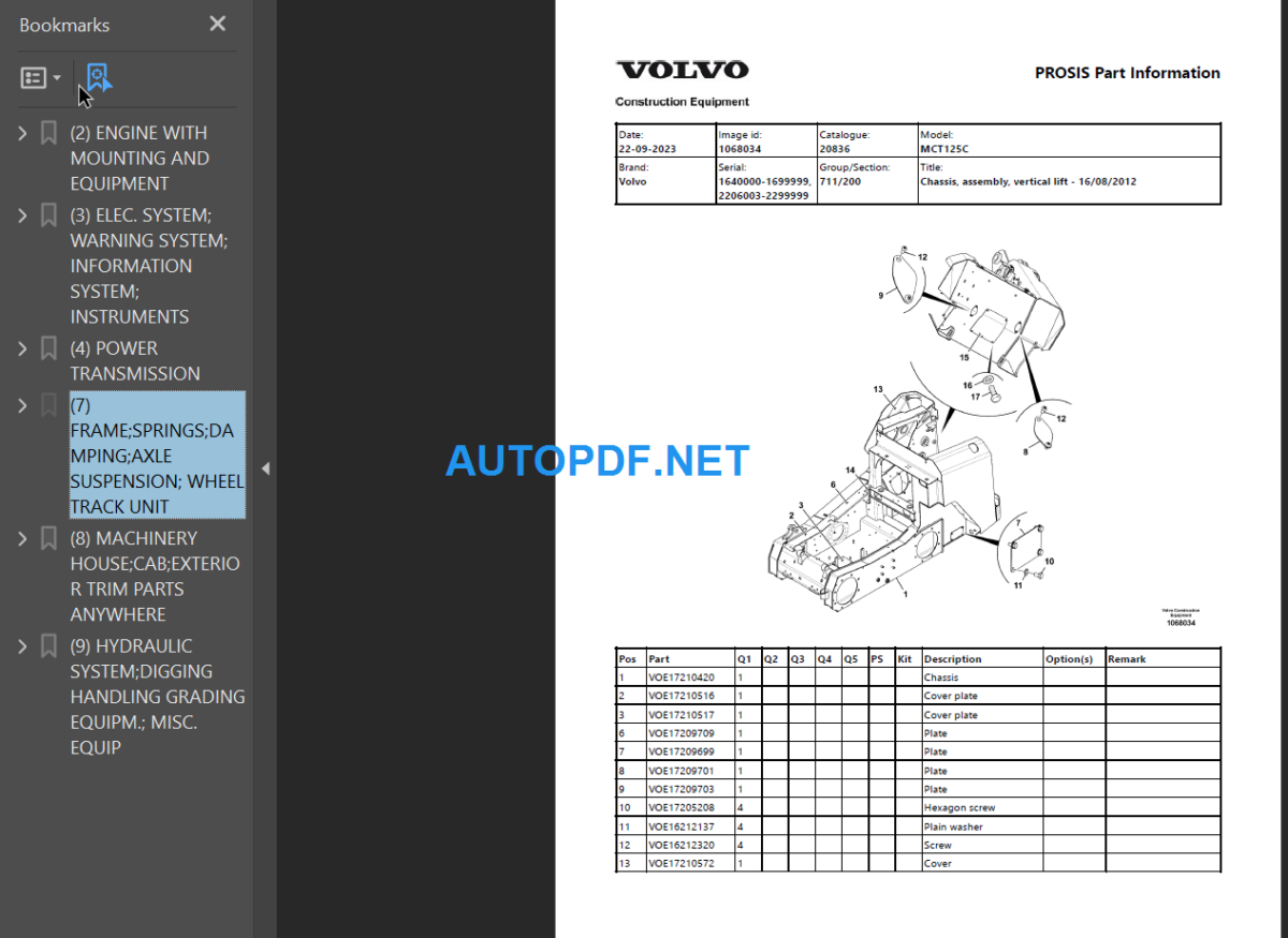 MCT125C Parts Manual1640000-1699999